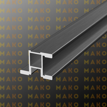 Профиль вертикальный симметричный MS140 Графит браш (A49)